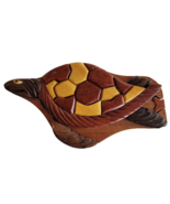 Sea Turtle Secret Puzzle Jewelry Box 3D Wooden Trinket Stash Hand Carved... - £19.45 GBP