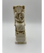 King of Gods Zeus Jupiter Greek Roman Cast Alabaster Statue Sculpture 10... - $41.51 CAD