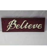 Celebrate It BELIEVE Sign By Pinecone Lodge - 18&quot; x 6&quot; Wood &amp; Metal Wall... - $17.58
