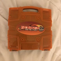 2010 Hasbro BeyBlade Metal Fury BeyLocker Storage Carrying Case Orange Brown - $10.55