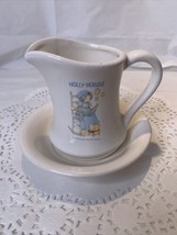 Vintage Holly Hobbie Ceramic Pitcher &amp; Wash Bowl Basin Set Rare 1029-B USA - £11.85 GBP