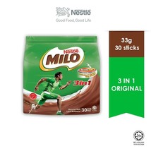 Malaysia's Nestle Milo 3 in 1 Instant Drinks (33gm x 30 Sticks) - $27.90