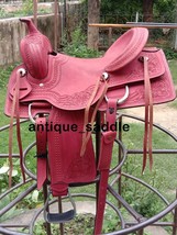 ANTIQUESADDLE Western Havana Leather Roper Ranch Saddle, 15&quot; to 18&quot; - £398.98 GBP