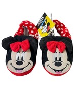 Disney Minnie Mouse House Shoes Kids XL 11-12 Red &amp; White Polka Dot Slip... - £10.65 GBP