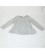 Bob Organic Cotton Baby Girl Striped 6 - 9 Months Gray White NEW NWT - $25.61 CAD