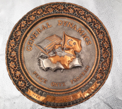 General Dynamics Peace Onyx Program Hand Made Copper Plaque 1989 Ankara Turkey T - £101.92 GBP
