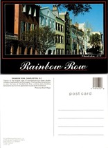 South Carolina Charleston Rainbow Row Double Houses East Bay Street VTG Postcard - £7.44 GBP