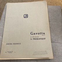 Gavotta Opus 32 For Violin &amp; Piano S. Prokofieff Jascha Heifetz - £7.44 GBP