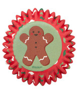 Wilton Christmas Gingerbread Man 50 ct Mini Baking Cups Cupcake Liners - £2.90 GBP