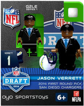 Los Angeles Chargers Figurine 2014 Draft Pick OYO Sportstoys Jason Verre... - $38.99