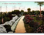 Flower Garden In Winter California CA 1910 DB Postcard W4 - $2.92