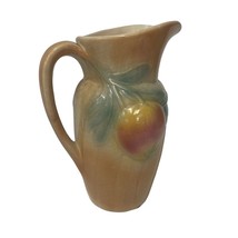 Royal Copley Pottery Pitcher Vase Raised Fruit Design 8 Inch Tall Vintage - £14.59 GBP