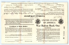 War Ration Book One - 1942/43 - WW2 - Allegany County, MD - Military - $184.45 MXN
