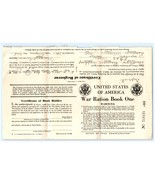 War Ration Book One - 1942/43 - WW2 - Allegany County, MD - Military - $187.65 MXN
