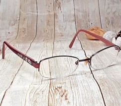 Vera Wang Burgundy Metal Eyeglasses FRAMES - Vestige BU 49-18-130 - £29.24 GBP