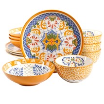 Laurie Gates California Designs Velletri 12 Piece Stoneware Dinnerware Set - $90.46
