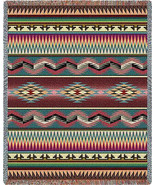 72x54 DESERT STRIPE Southwest Tapestry Afghan Throw Blanket - £50.76 GBP