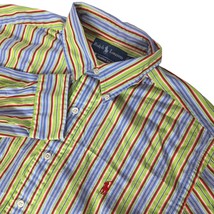 Ralph Lauren Classic Fit Men&#39;s Large Multicolor Stripe Long Sleeve Butto... - $42.56