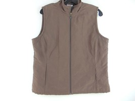 Columbia Brown Polyester Full Zip Vest Womens L - $24.74