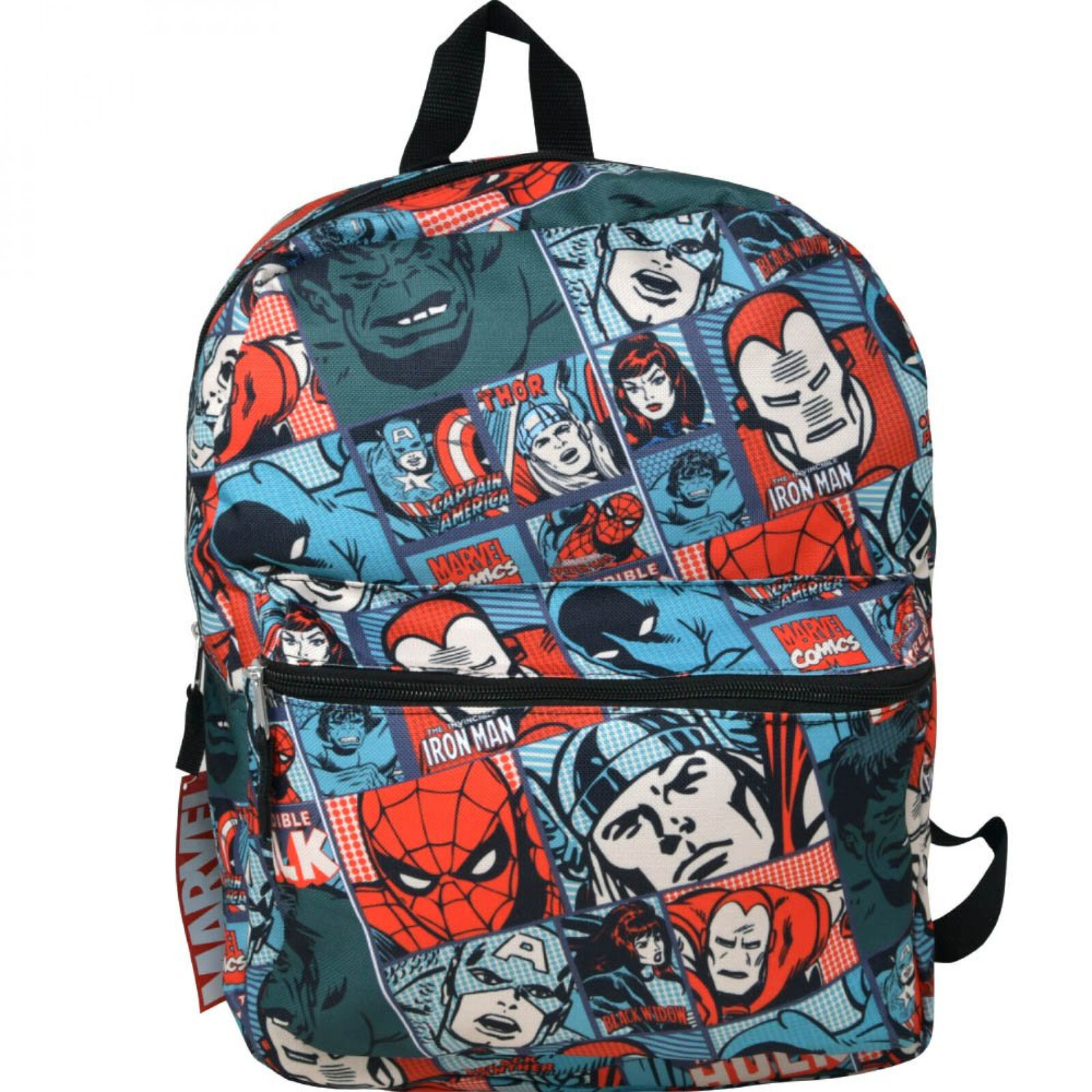 Primary image for Avengers Retro Comic Strips All Over Print 16" Backpack Multi-Color
