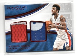 2016-17 Immaculate Collection Red Dual Patch Michael Gbinije 10/25 Pistons - £5.34 GBP