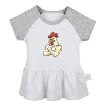 cartoon Farm Yard Angry Chicken Newborn Baby Dress Infant 100% Cotton Clothes - £10.48 GBP