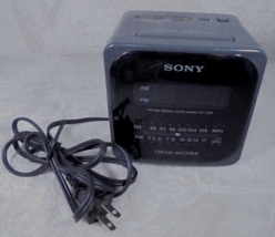 Vintage Sony ICF-C120 Dream Machine Clock AM/FM Alarm Radio Black Gray - $16.82