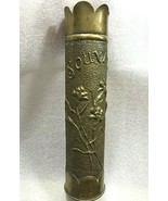 OLD ORIGINAL HANDMADE FLOWER VASE-MILITARY WAR BRONZE BULLET CARTIDRIGE-... - $99.00