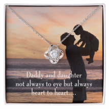To My Daughter Heart to Heart From Dad Infinity Knot Necklace Message Card - £44.78 GBP+