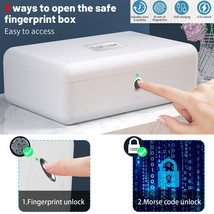 Biometric Fingerprint Safe Box Home Safety Jewelry Security Lock Safe - £67.92 GBP