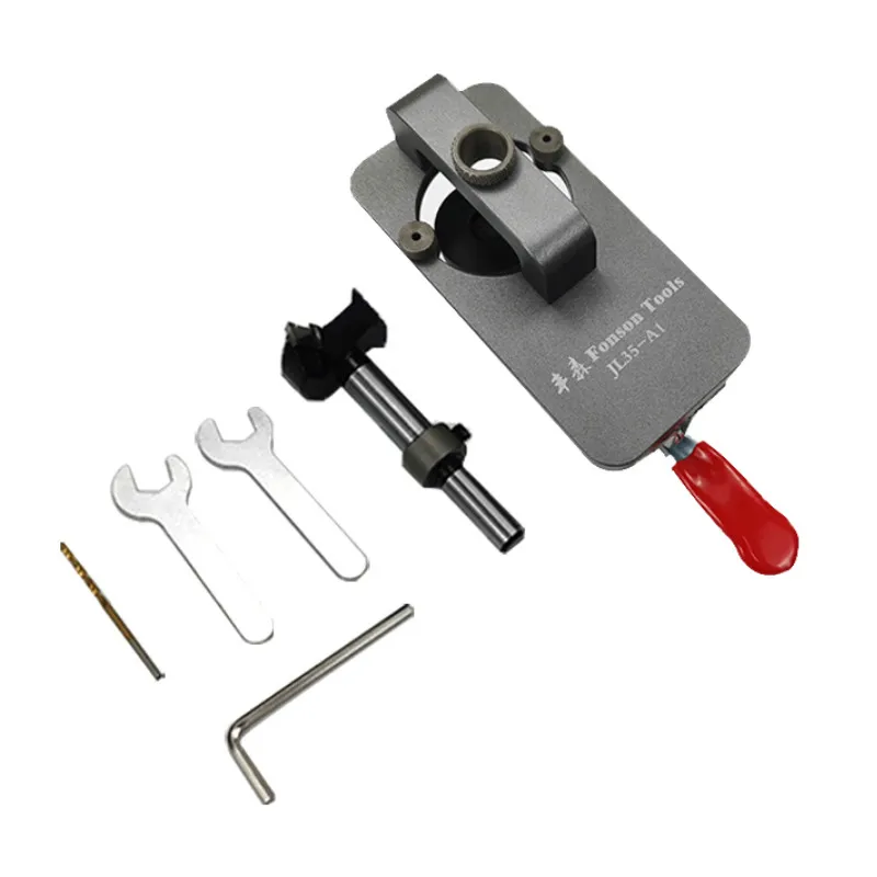 35mm Hinge Hole Device Drilling Guide Locator Cabinet Door Aircraft Hinge Opener - £224.71 GBP