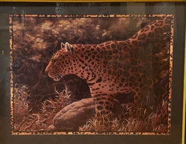 Home Interiors A Striking Pose Picture Leopard African Safari Print 34x27 Homco - £77.87 GBP