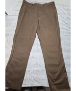 Daniel Cremieux Dress Pants Brown Flat Front Men&#39;s 36x34 100% Cotton  - $22.98 CAD