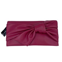 Inc Bowah Clutch Handbag Fuchsia Chain Bow Y2K New - $25.00