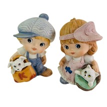 Vintage Homco Ceramic Figurines Boy and Girl Set # 1439 - £14.94 GBP