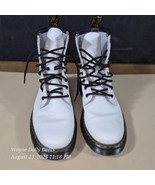 Dr. Martens Zavala White Leather Boots Unisex Size US Men’s 9 / Women’s ... - $763.66 MXN
