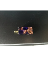 Beautiful  Royal Blue Murano Glass Pendant with Splashes of gold,tan, an... - $570.20 MXN