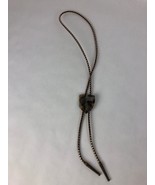 Brown And Gold Leather Agate Polished Stone Bolo Tie Beautiful Piece FSTSHP - $32.81 CAD