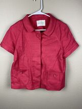Banana Republic Petites S Pink Cotton Cap Sleeve Blazer Jacket Career Work - $13.79