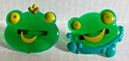Bakery Crafts Plastic Cupcake Rings Favors Toppers New Lot of 6 &quot;Frogs&quot; #3 - £5.50 GBP