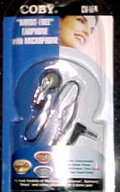 Coby Hands-Free Earphone With Microphone CV-M4  - $6.95