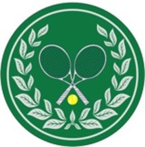 4&quot; Tennis Crossed Racquet Thick Rubber Coaster 4pc/pack - Green - £12.63 GBP
