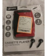GPX Cassette Player with AM/FM Radio, CAS337B, Black/Red - $379.94 MXN