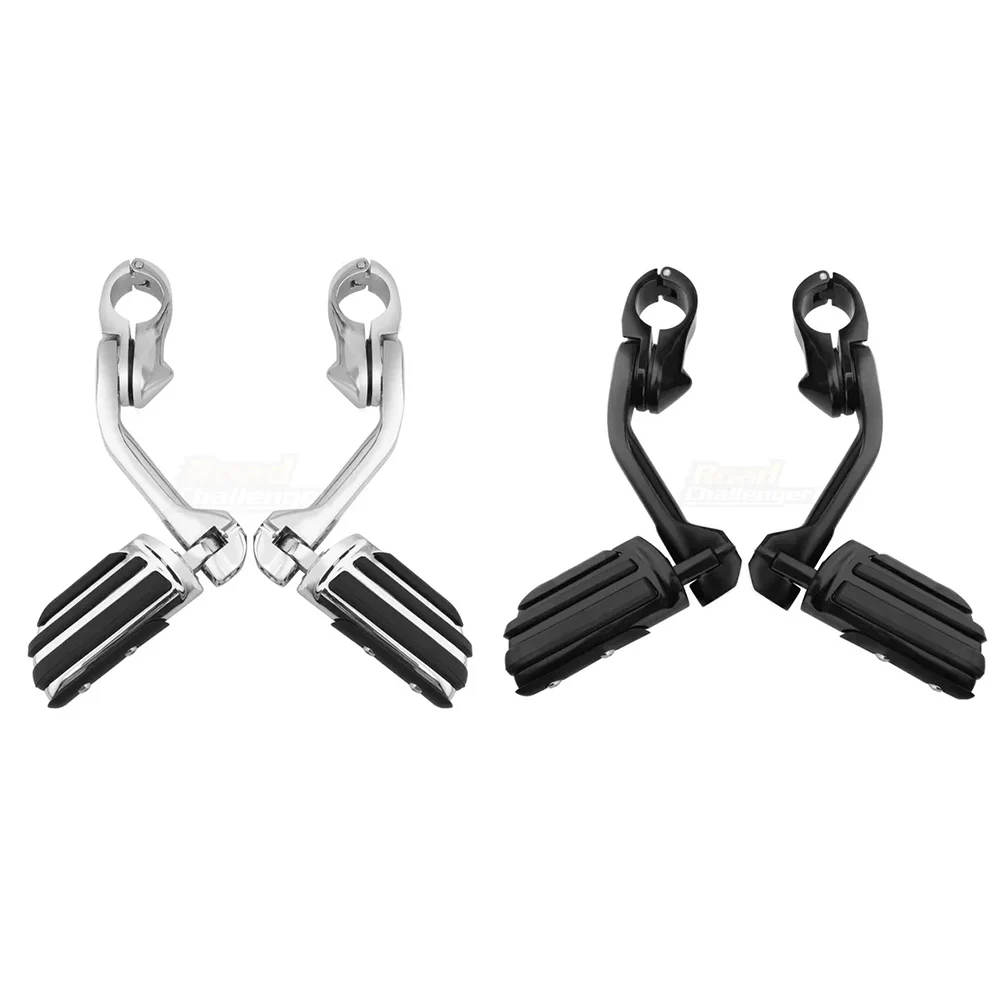 Universal 32mm 1-1/4&quot; Motorcycle Foot Pegs Long Angled Foot Rests Highwa... - $39.67+