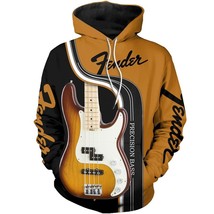 Wn fender precision bass art zipper sweatshirt casual street hip hop fashion hoodie www thumb200