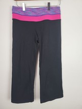 Lululemon Athletic Capri 4 Womens Black Stretch Athleisure Pink Straight... - £16.81 GBP