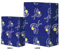 Large Tennis Crossed Racquet Gift Bag 2pc - £11.79 GBP