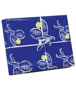 Tennis Crossed Racquet Wrapping Paper 4pc - £10.34 GBP