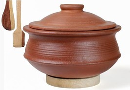 Uncoated Clay Biryani Handi/Pot For Cooking And Serving With Lid 1 Liter, 4 Lit - £37.97 GBP+