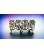 Sam Fink Sam Fink Vintage 1950s Silver Tone Metal 4 Lipstick Holder Cher... - $34.38